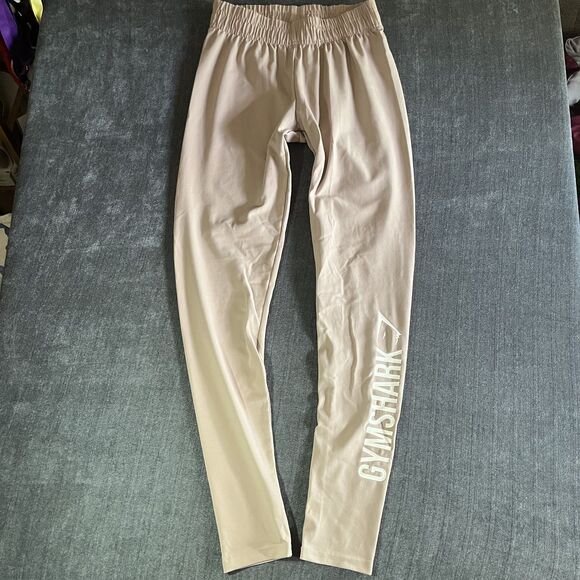 Gymshark Pants - Gymshark Women’s Core Leggings Taupe Size Small High‑Waist Workout Fitness Pants